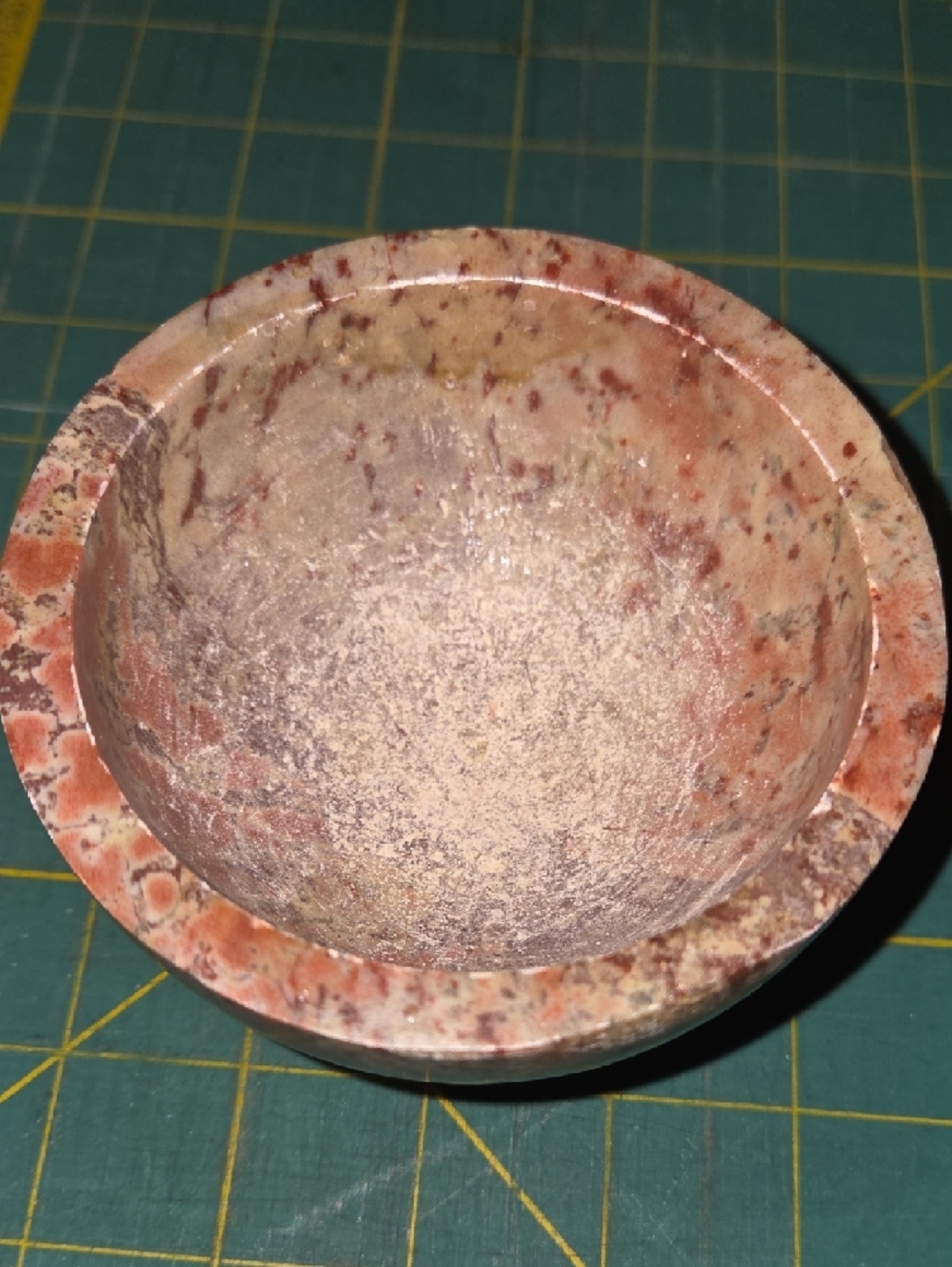 Polished Multicolor Stone Mortar & Pestle - Natural Brown and Cream - Picture 4 of 10